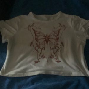 Y2K butterfly shirt